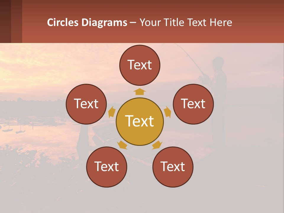 A Man Standing On A Boat Holding A Fishing Pole PowerPoint Template