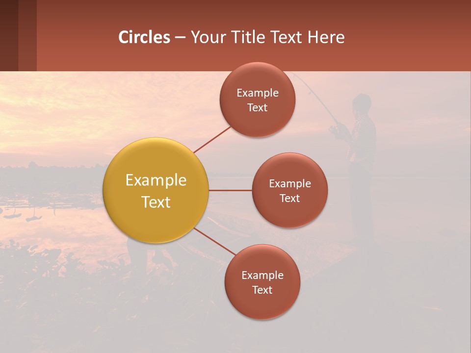 A Man Standing On A Boat Holding A Fishing Pole PowerPoint Template