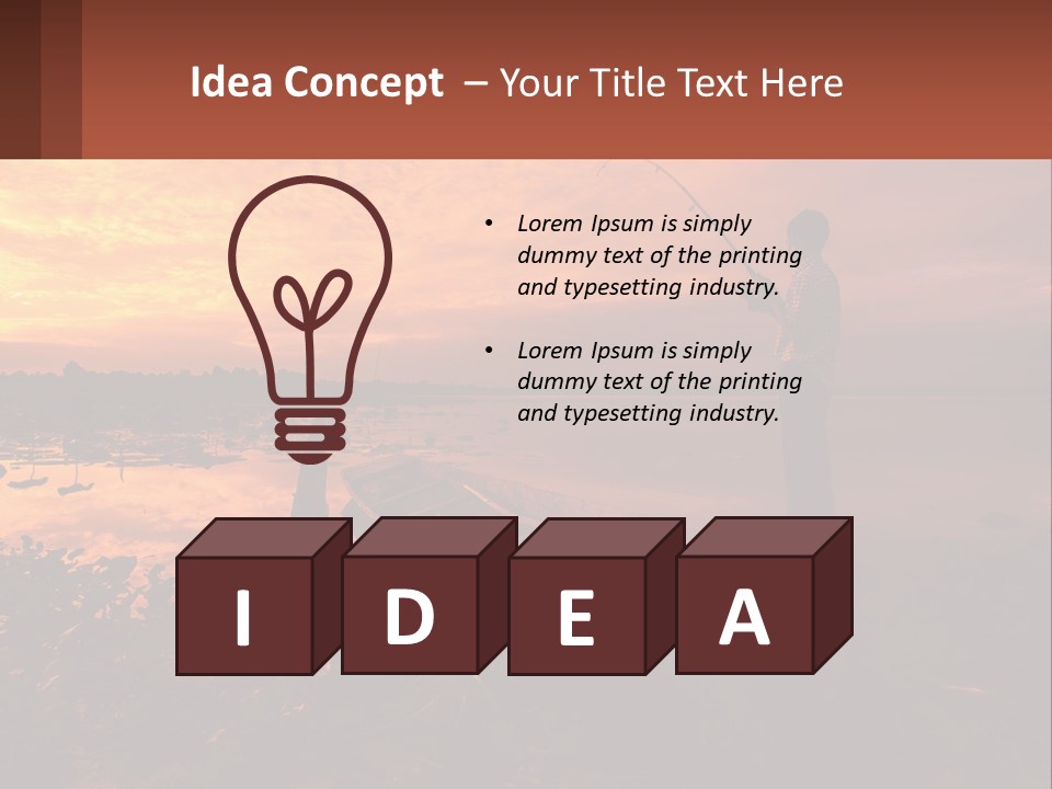 A Man Standing On A Boat Holding A Fishing Pole PowerPoint Template