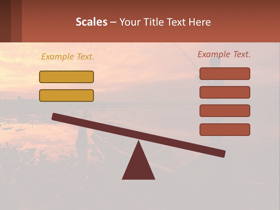 A Man Standing On A Boat Holding A Fishing Pole PowerPoint Template