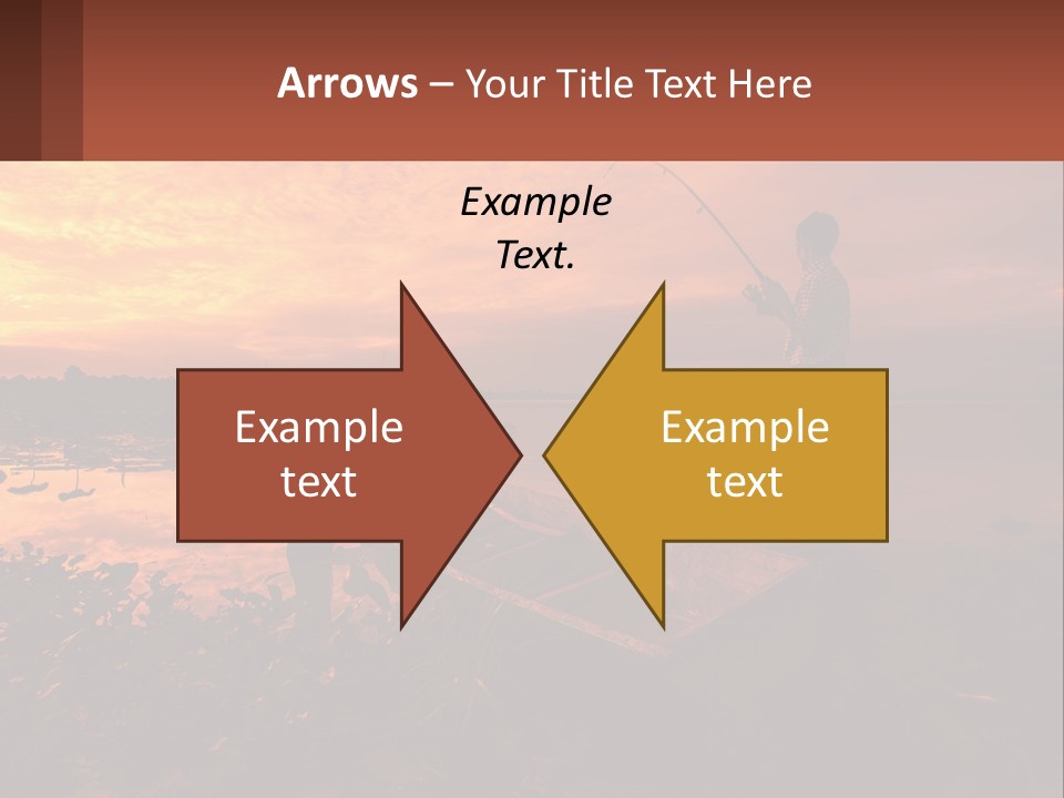 A Man Standing On A Boat Holding A Fishing Pole PowerPoint Template