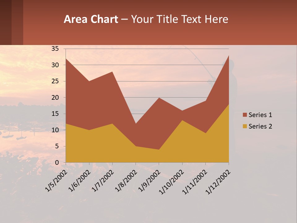 A Man Standing On A Boat Holding A Fishing Pole PowerPoint Template