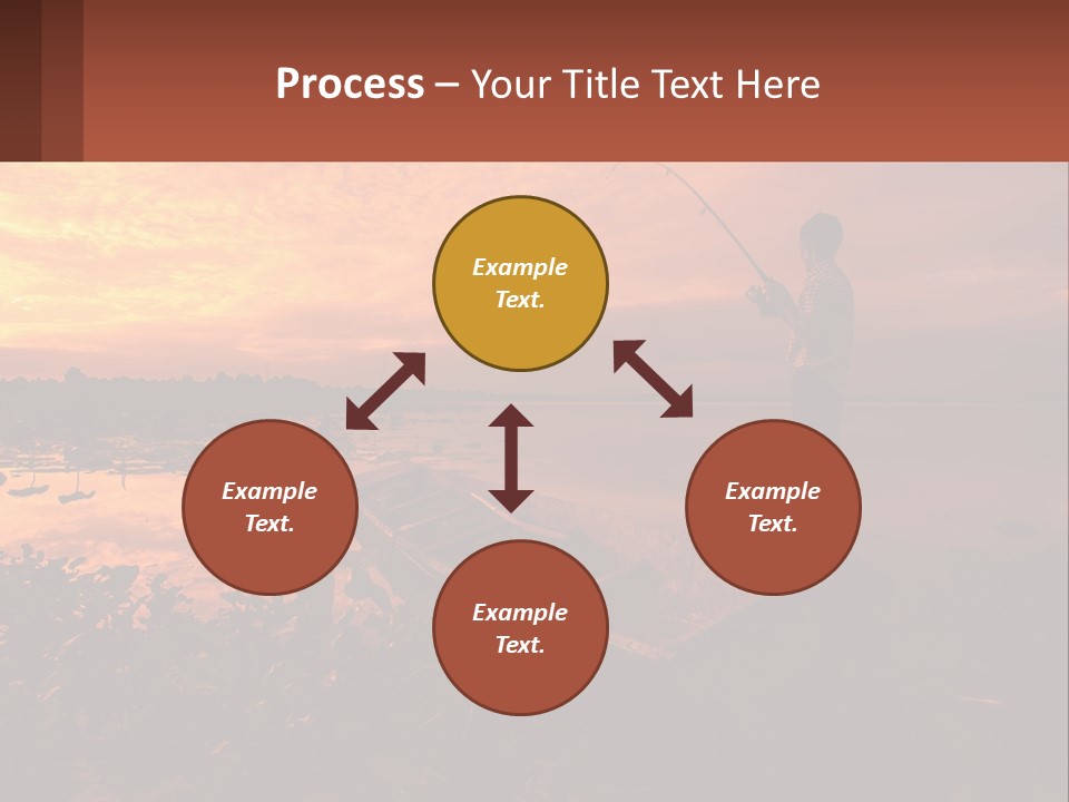 A Man Standing On A Boat Holding A Fishing Pole PowerPoint Template