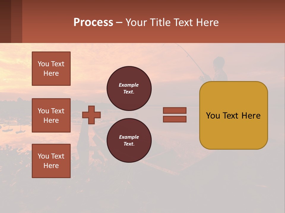 A Man Standing On A Boat Holding A Fishing Pole PowerPoint Template