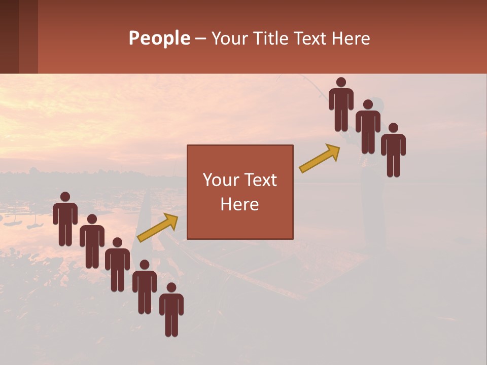 A Man Standing On A Boat Holding A Fishing Pole PowerPoint Template