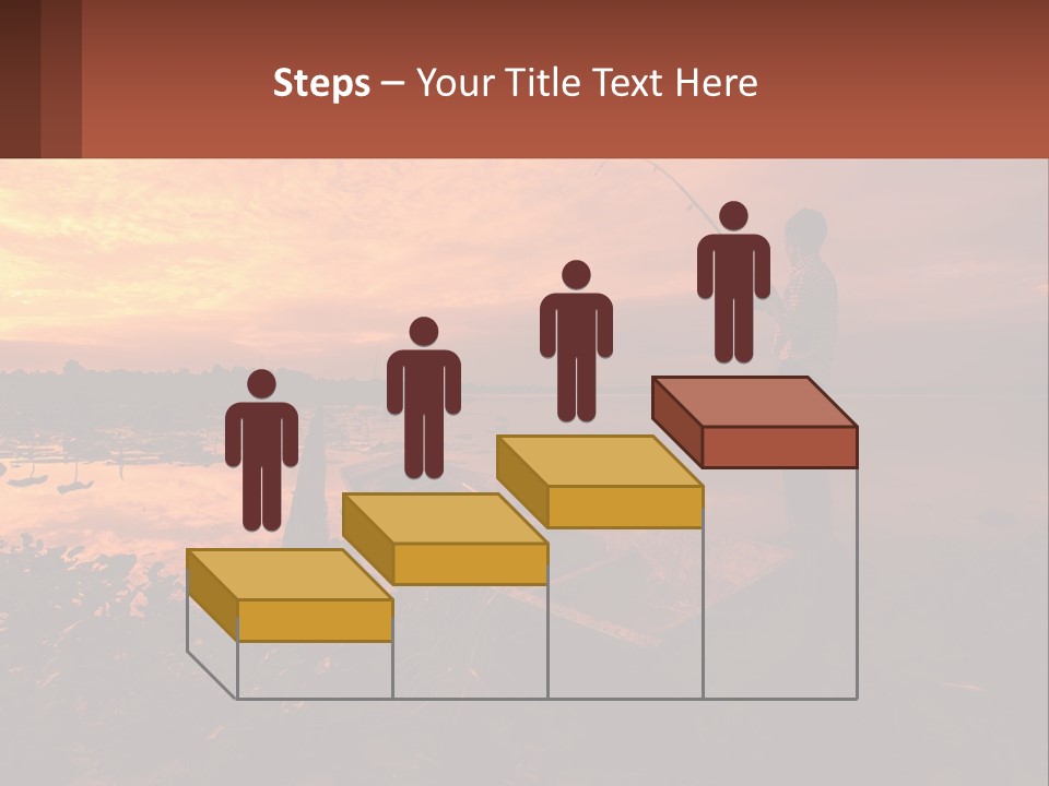 A Man Standing On A Boat Holding A Fishing Pole PowerPoint Template