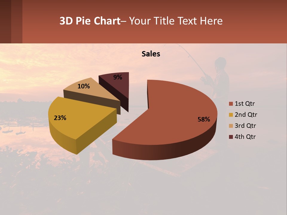 A Man Standing On A Boat Holding A Fishing Pole PowerPoint Template
