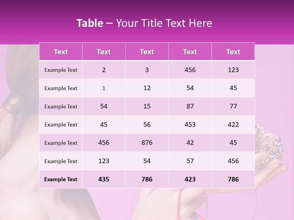 A Woman Biting Into A Donut With Sprinkles On It PowerPoint Template