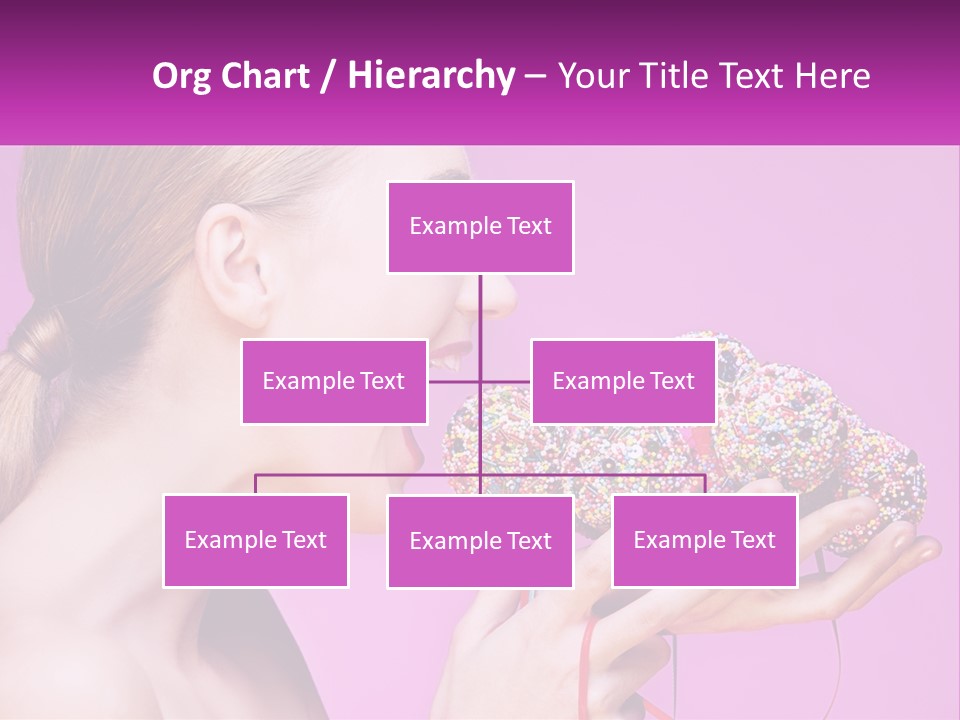 A Woman Biting Into A Donut With Sprinkles On It PowerPoint Template