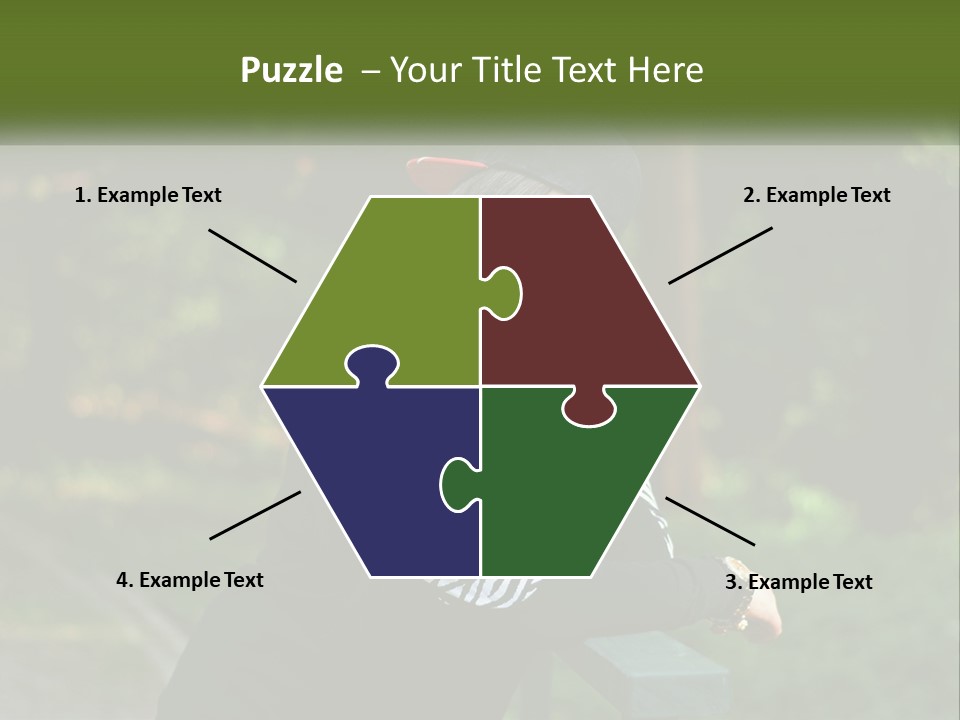 A Woman Sitting On A Bench With A Hat On Her Head PowerPoint Template