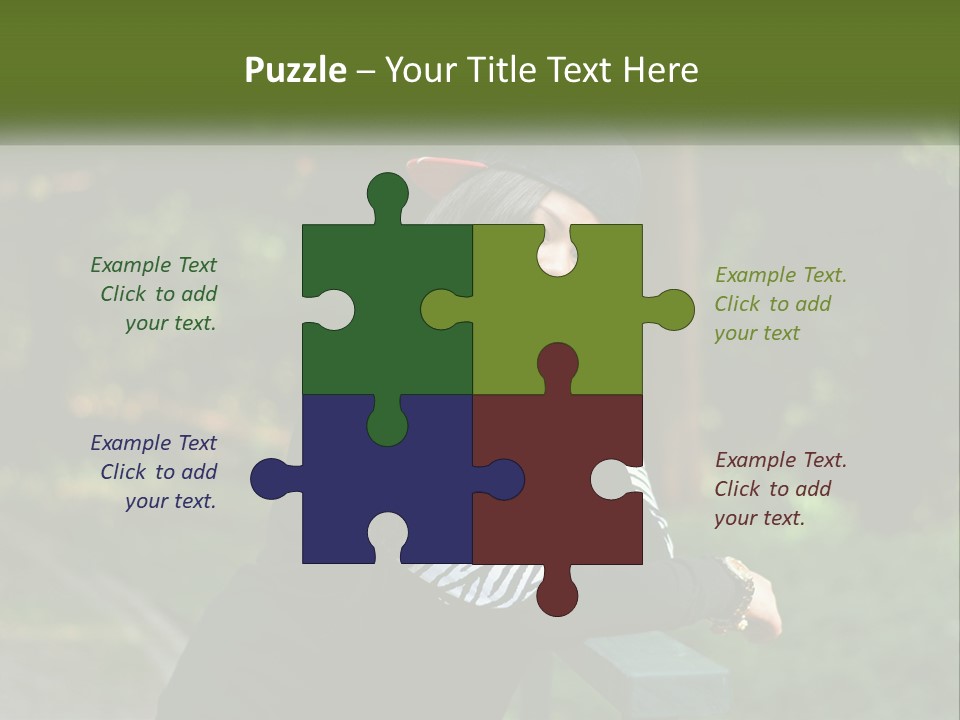 A Woman Sitting On A Bench With A Hat On Her Head PowerPoint Template