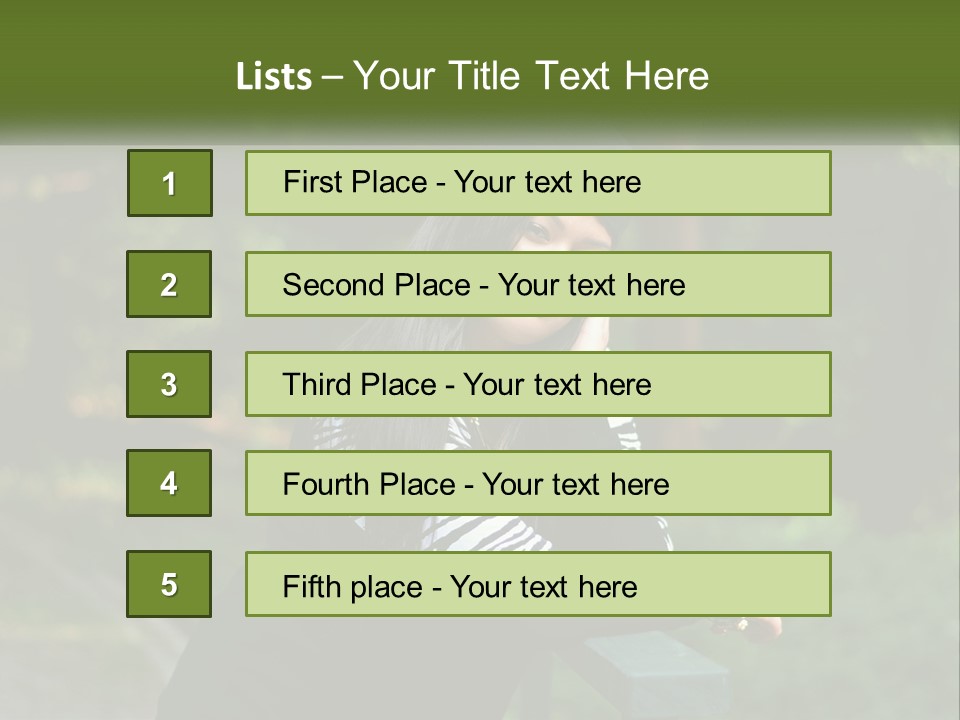 A Woman Sitting On A Bench With A Hat On Her Head PowerPoint Template