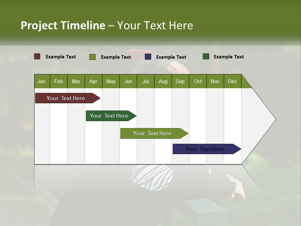 A Woman Sitting On A Bench With A Hat On Her Head PowerPoint Template