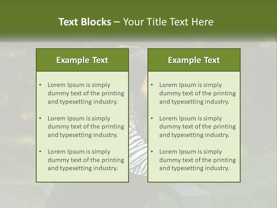 A Woman Sitting On A Bench With A Hat On Her Head PowerPoint Template