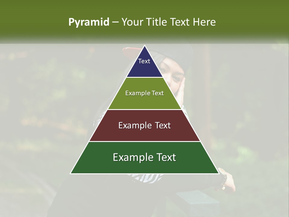 A Woman Sitting On A Bench With A Hat On Her Head PowerPoint Template