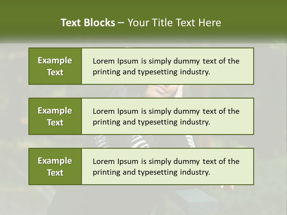 A Woman Sitting On A Bench With A Hat On Her Head PowerPoint Template