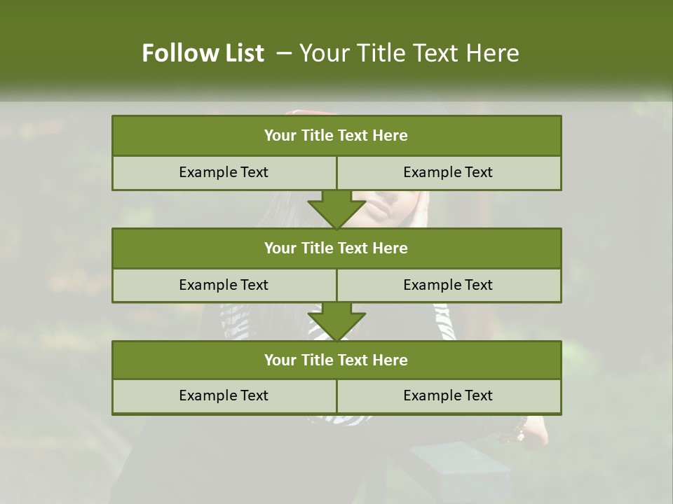 A Woman Sitting On A Bench With A Hat On Her Head PowerPoint Template