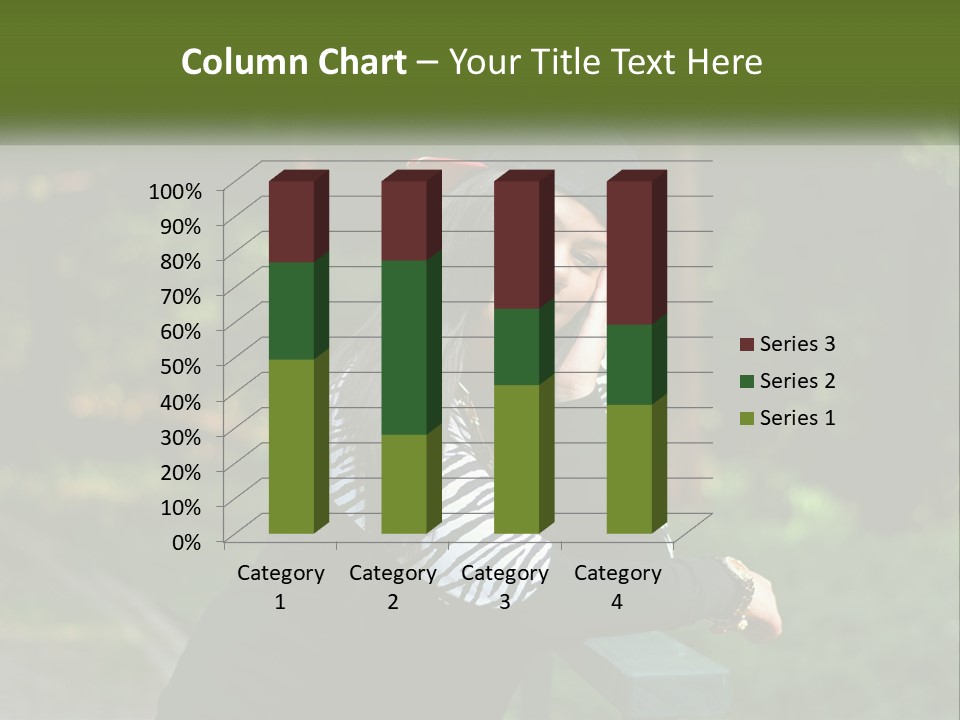 A Woman Sitting On A Bench With A Hat On Her Head PowerPoint Template