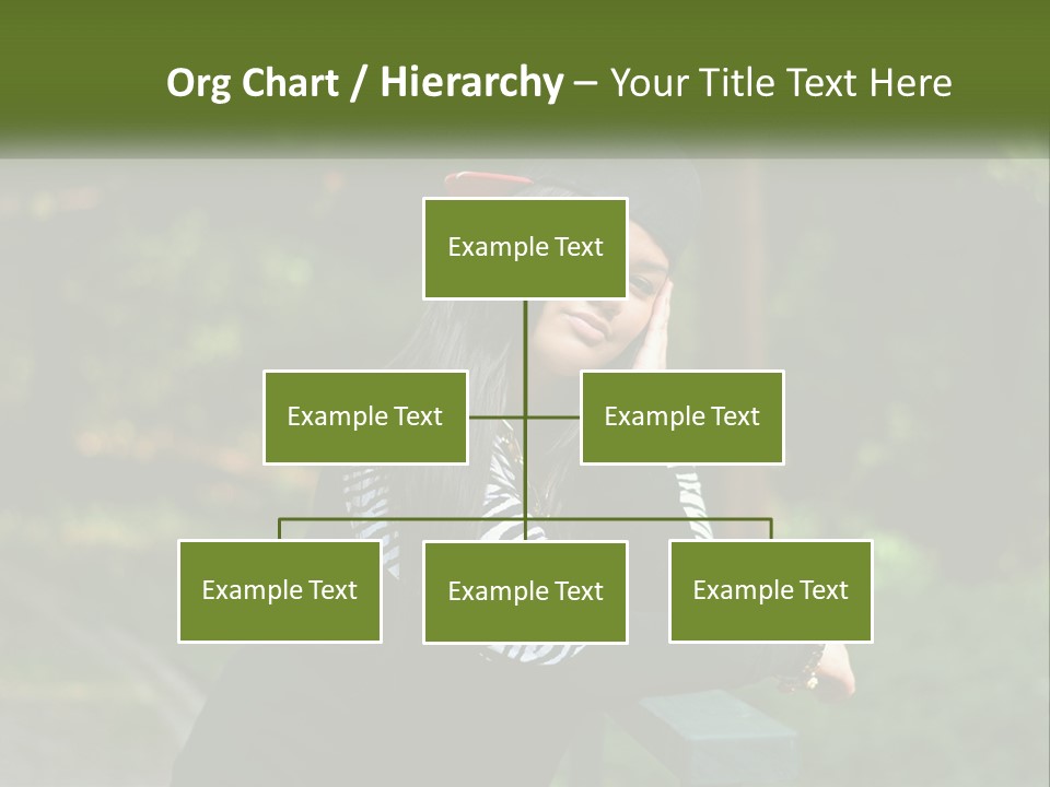 A Woman Sitting On A Bench With A Hat On Her Head PowerPoint Template