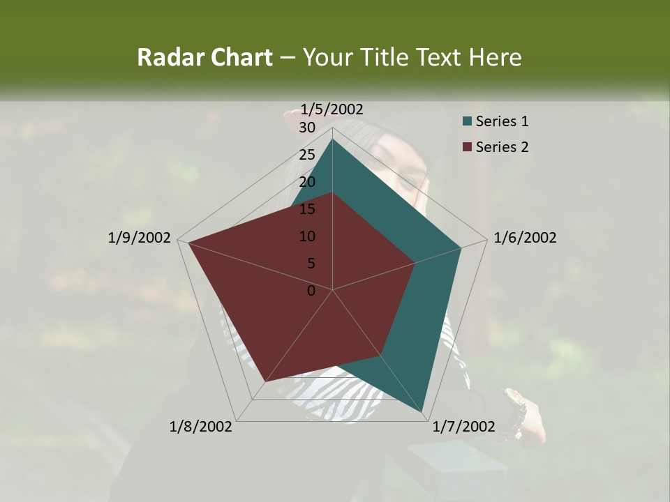 A Woman Sitting On A Bench With A Hat On Her Head PowerPoint Template