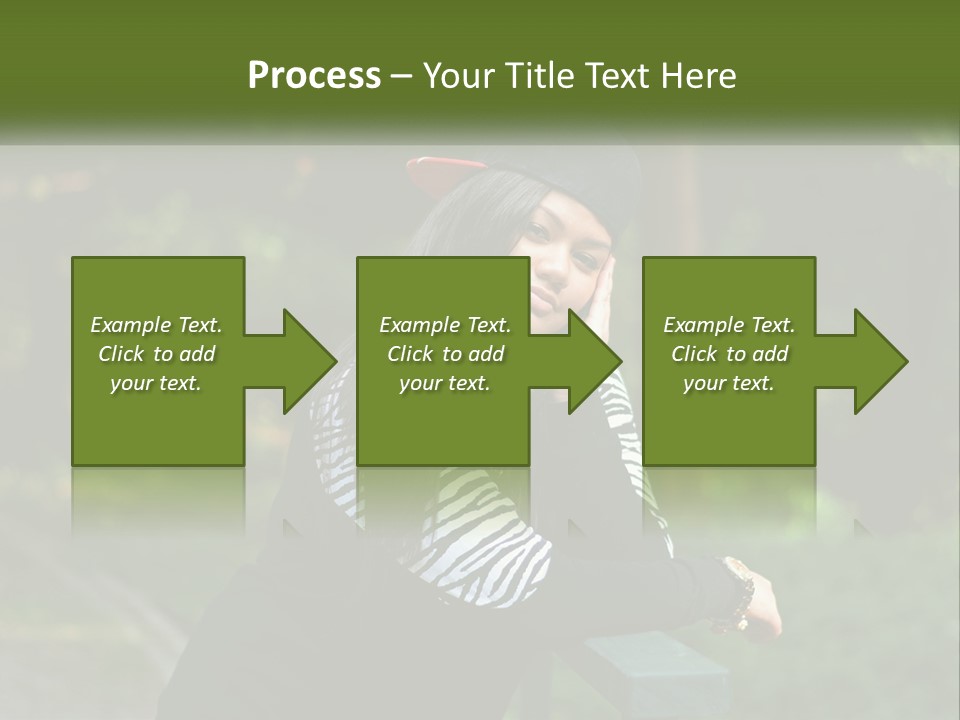 A Woman Sitting On A Bench With A Hat On Her Head PowerPoint Template