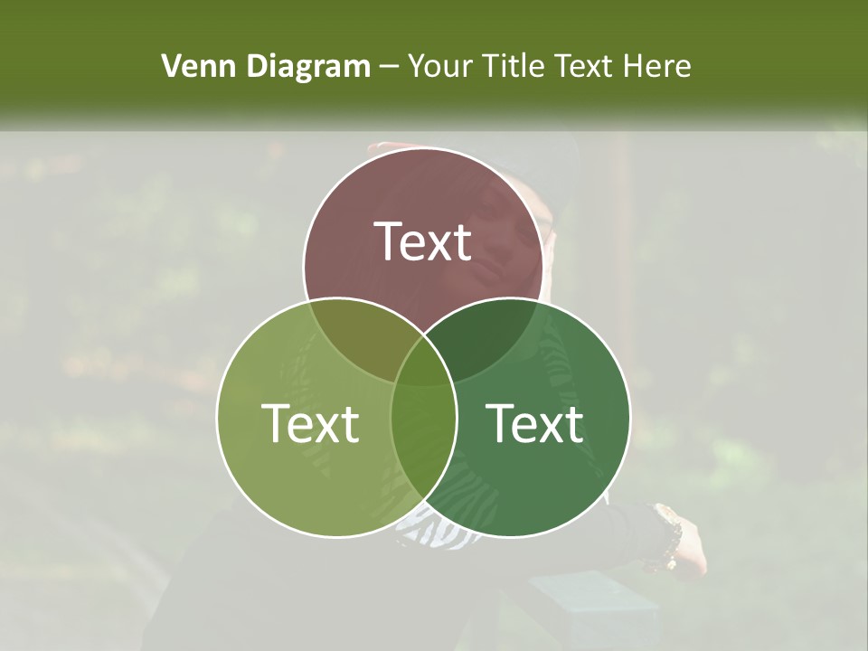 A Woman Sitting On A Bench With A Hat On Her Head PowerPoint Template