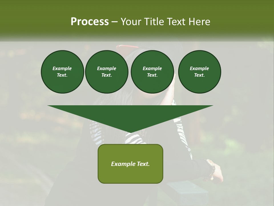 A Woman Sitting On A Bench With A Hat On Her Head PowerPoint Template