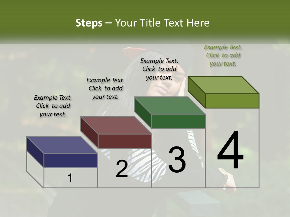 A Woman Sitting On A Bench With A Hat On Her Head PowerPoint Template