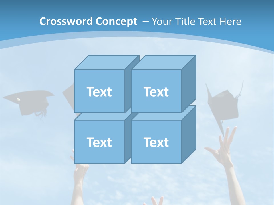 A Group Of Graduates Throwing Their Caps In The Air PowerPoint Template