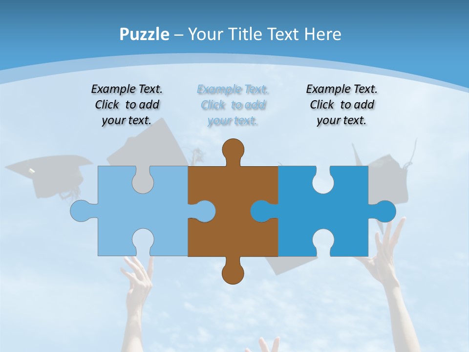 A Group Of Graduates Throwing Their Caps In The Air PowerPoint Template