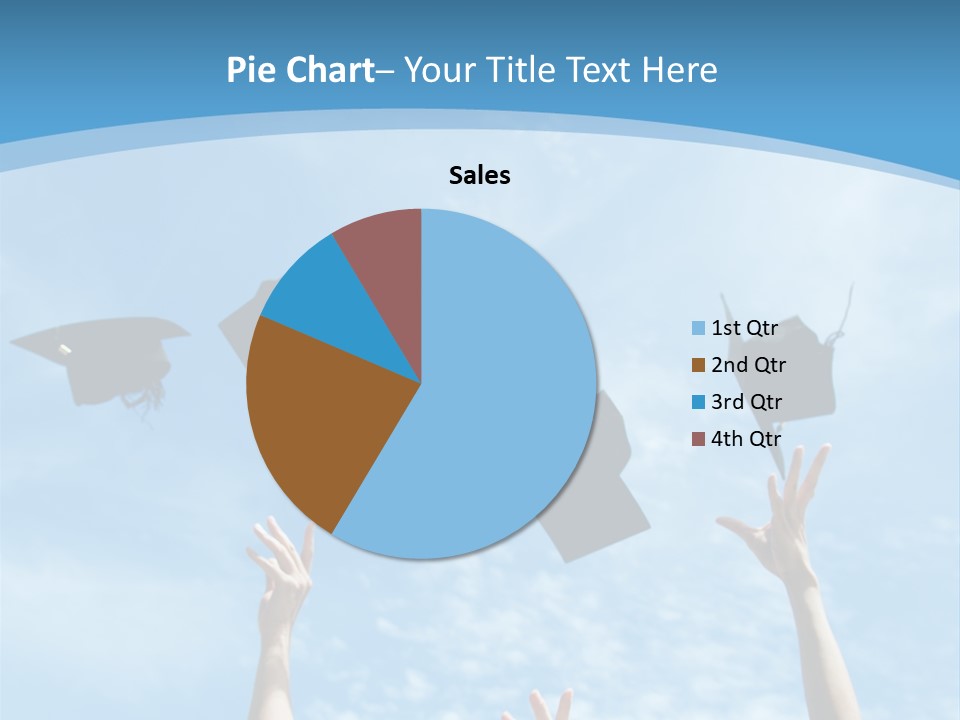 A Group Of Graduates Throwing Their Caps In The Air PowerPoint Template