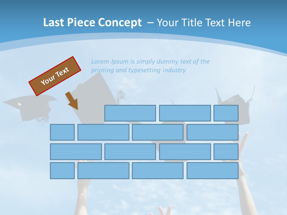 A Group Of Graduates Throwing Their Caps In The Air PowerPoint Template