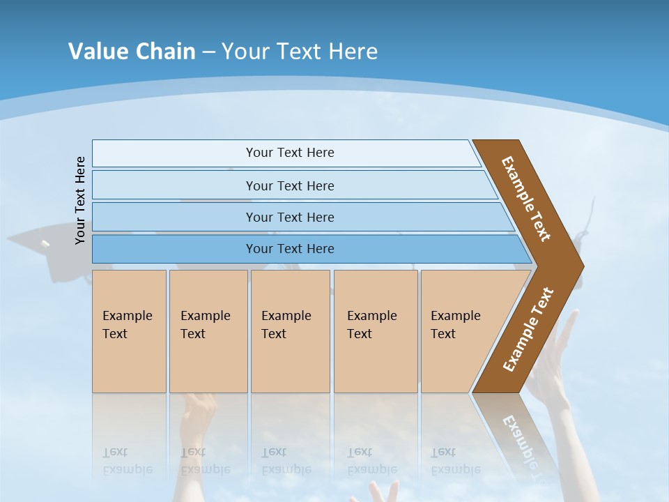 A Group Of Graduates Throwing Their Caps In The Air PowerPoint Template