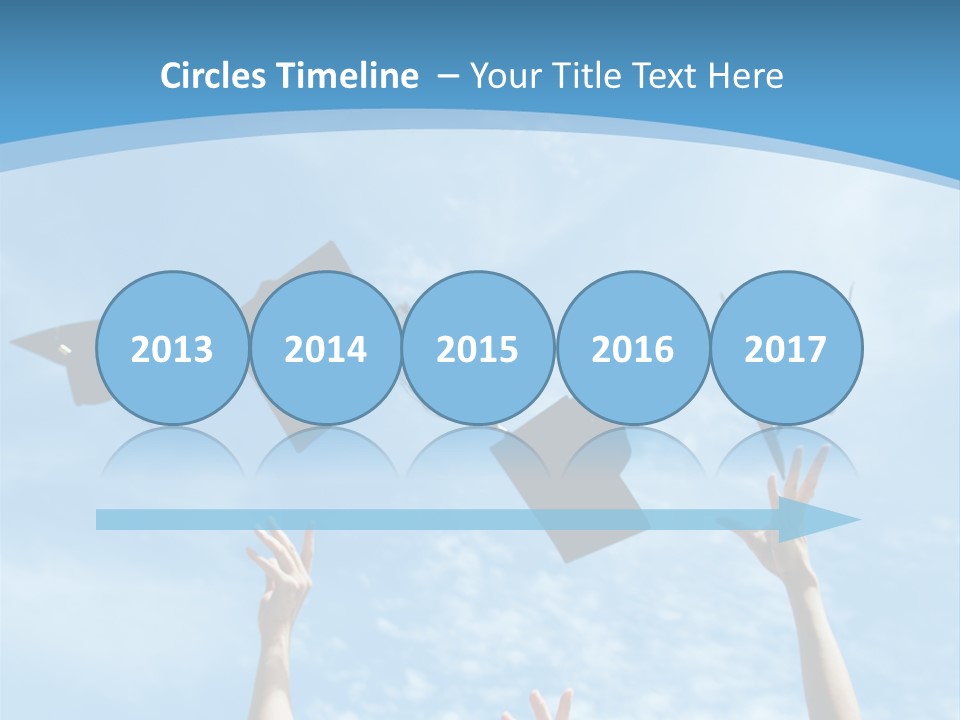 A Group Of Graduates Throwing Their Caps In The Air PowerPoint Template