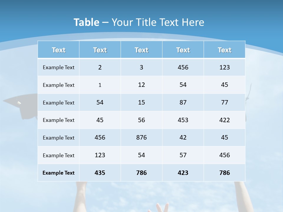A Group Of Graduates Throwing Their Caps In The Air PowerPoint Template