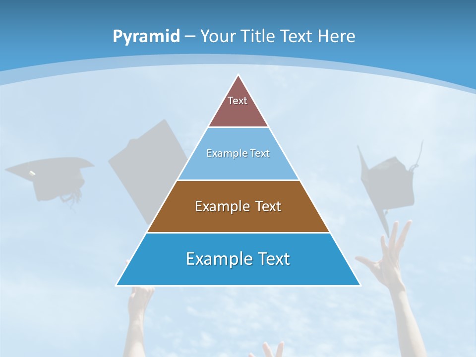 A Group Of Graduates Throwing Their Caps In The Air PowerPoint Template