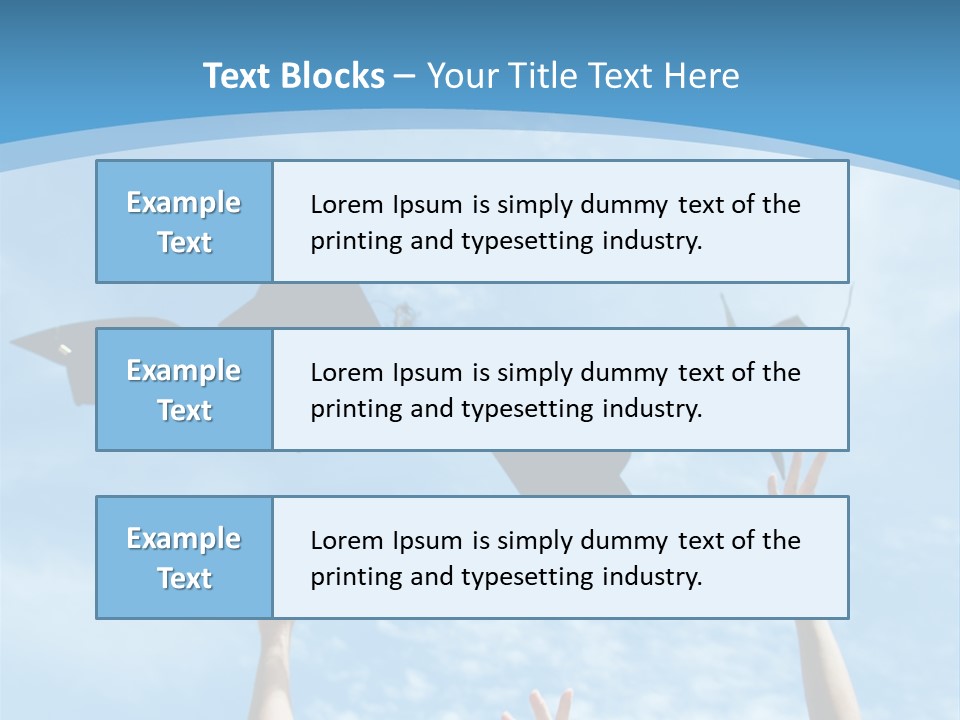 A Group Of Graduates Throwing Their Caps In The Air PowerPoint Template