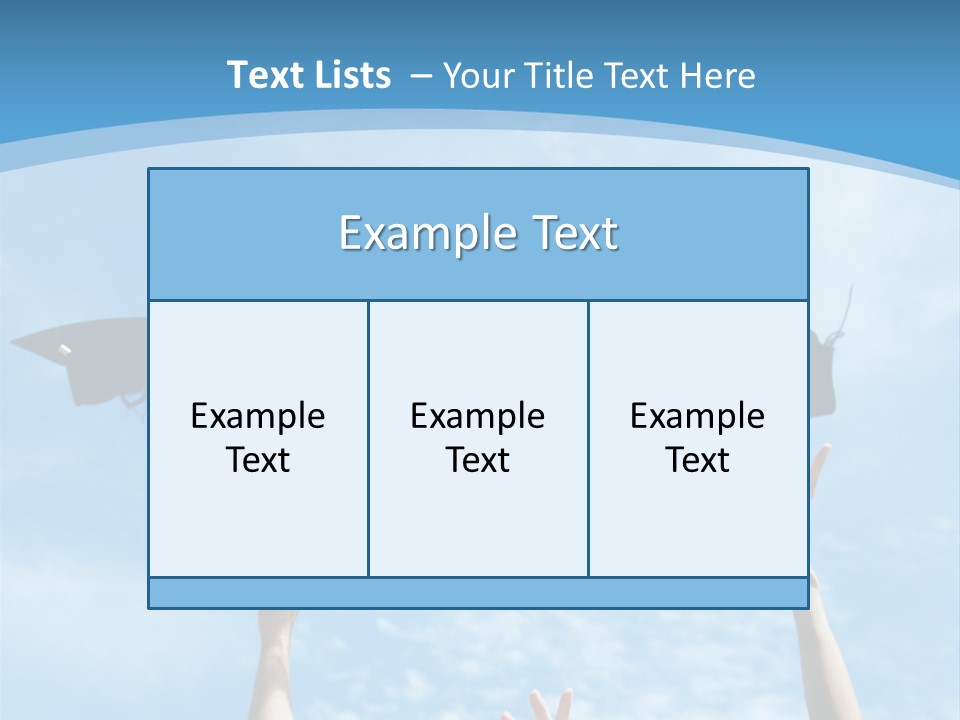 A Group Of Graduates Throwing Their Caps In The Air PowerPoint Template