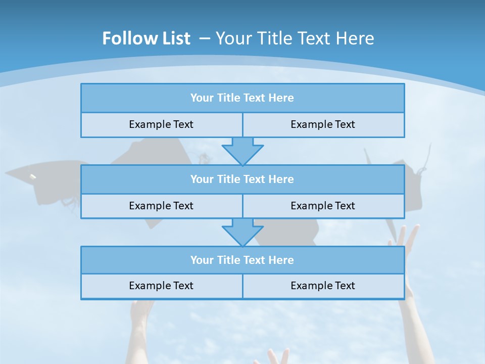 A Group Of Graduates Throwing Their Caps In The Air PowerPoint Template