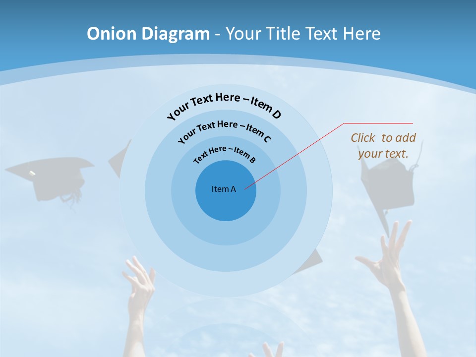 A Group Of Graduates Throwing Their Caps In The Air PowerPoint Template