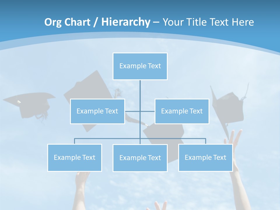 A Group Of Graduates Throwing Their Caps In The Air PowerPoint Template
