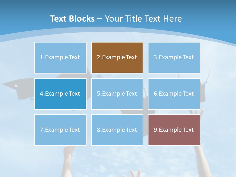 A Group Of Graduates Throwing Their Caps In The Air PowerPoint Template