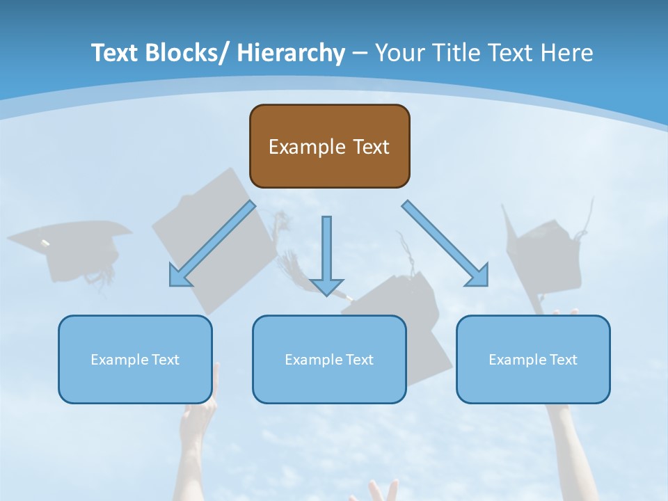 A Group Of Graduates Throwing Their Caps In The Air PowerPoint Template