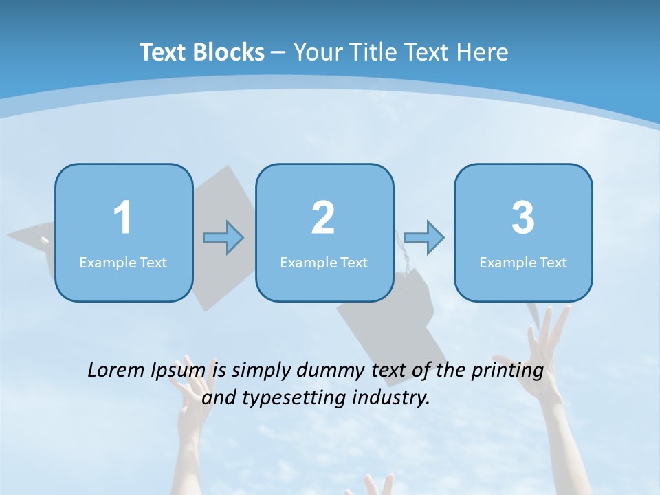 A Group Of Graduates Throwing Their Caps In The Air PowerPoint Template
