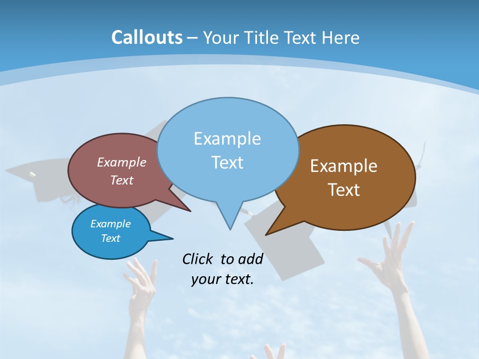 A Group Of Graduates Throwing Their Caps In The Air PowerPoint Template