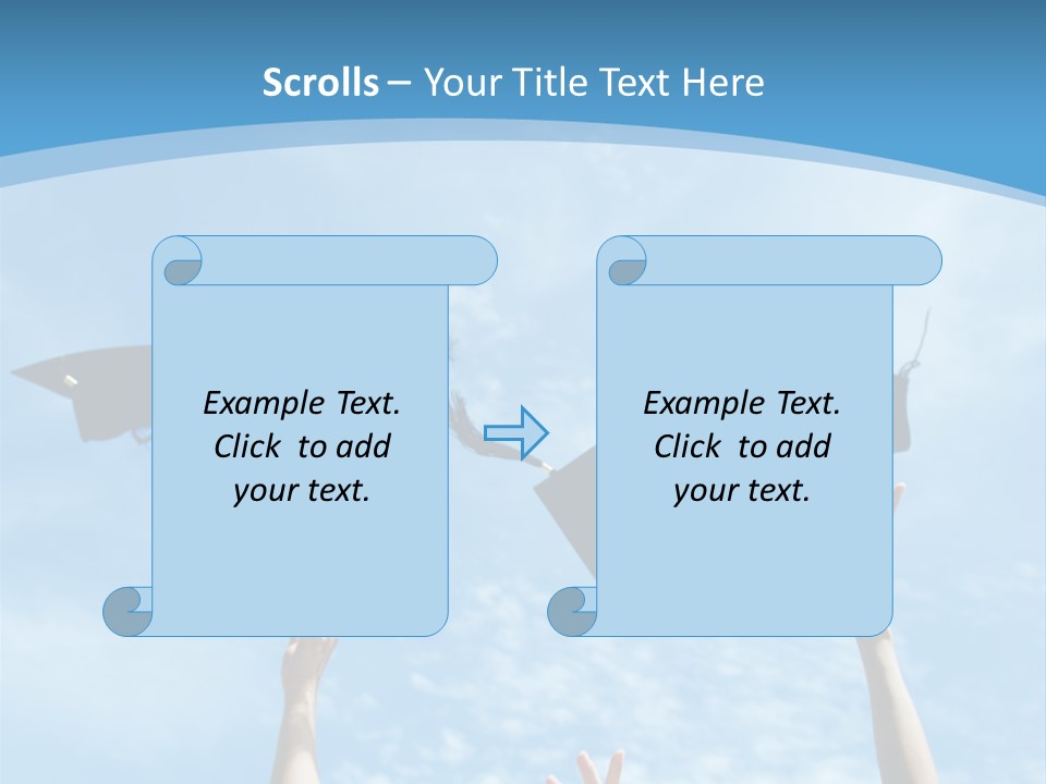 A Group Of Graduates Throwing Their Caps In The Air PowerPoint Template