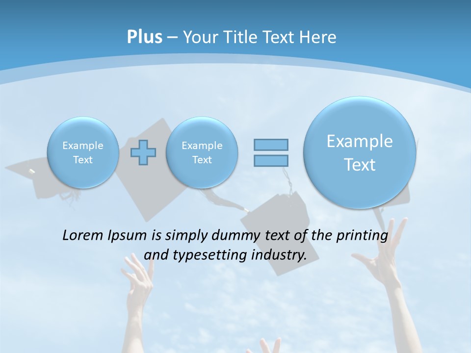 A Group Of Graduates Throwing Their Caps In The Air PowerPoint Template