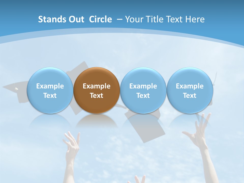 A Group Of Graduates Throwing Their Caps In The Air PowerPoint Template