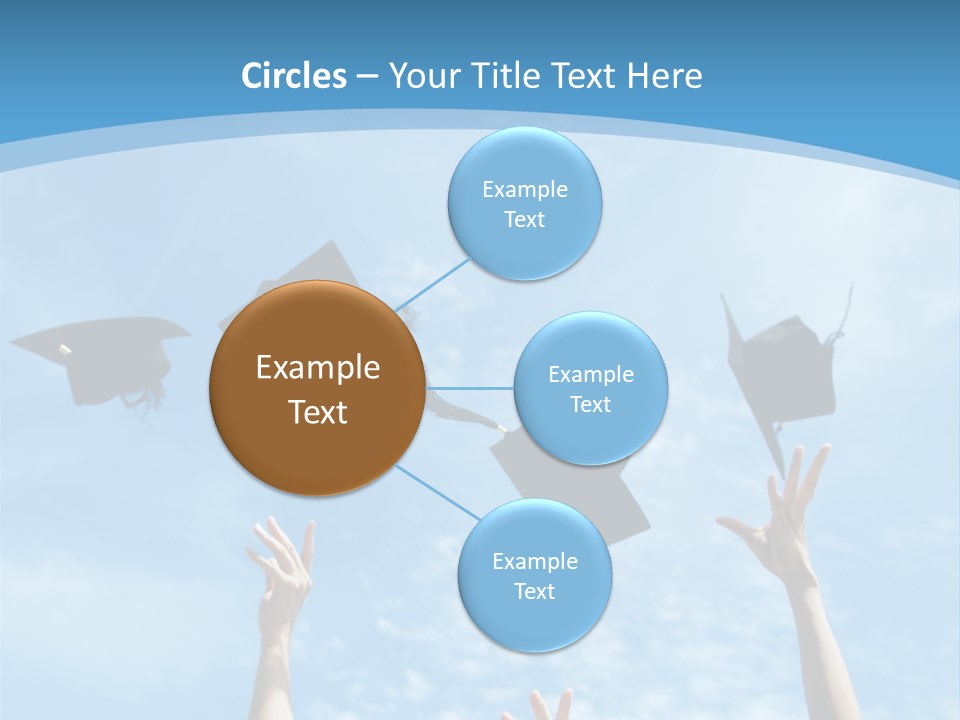 A Group Of Graduates Throwing Their Caps In The Air PowerPoint Template