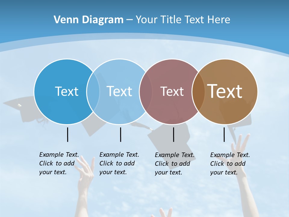 A Group Of Graduates Throwing Their Caps In The Air PowerPoint Template